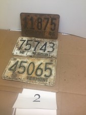 1946 1952 1956 Lot Vermont License Plate 2b
