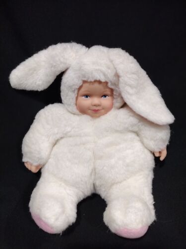 Baby Bunnies By Anne Geddes Stuffed Plush Doll White Bunny 8" Rabbit Easter - Picture 1 of 7