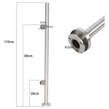 10mm Toughened Glass Panel and Stainless Steel Glass Balustrade Posts 316 Grade