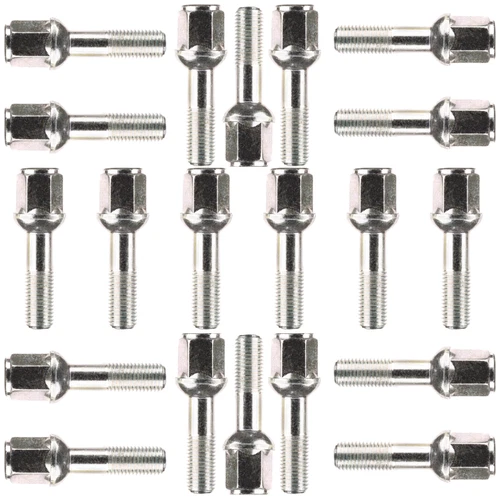 20 x Extended Long Head Mercedes Alloy Wheel Bolts M12 x 1.5, Radius 40mm Thread