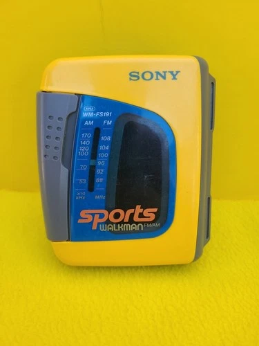 Vintage Sony Sports Walkman AM/FM Radio Cassette Player WM-FS191 Tested Works