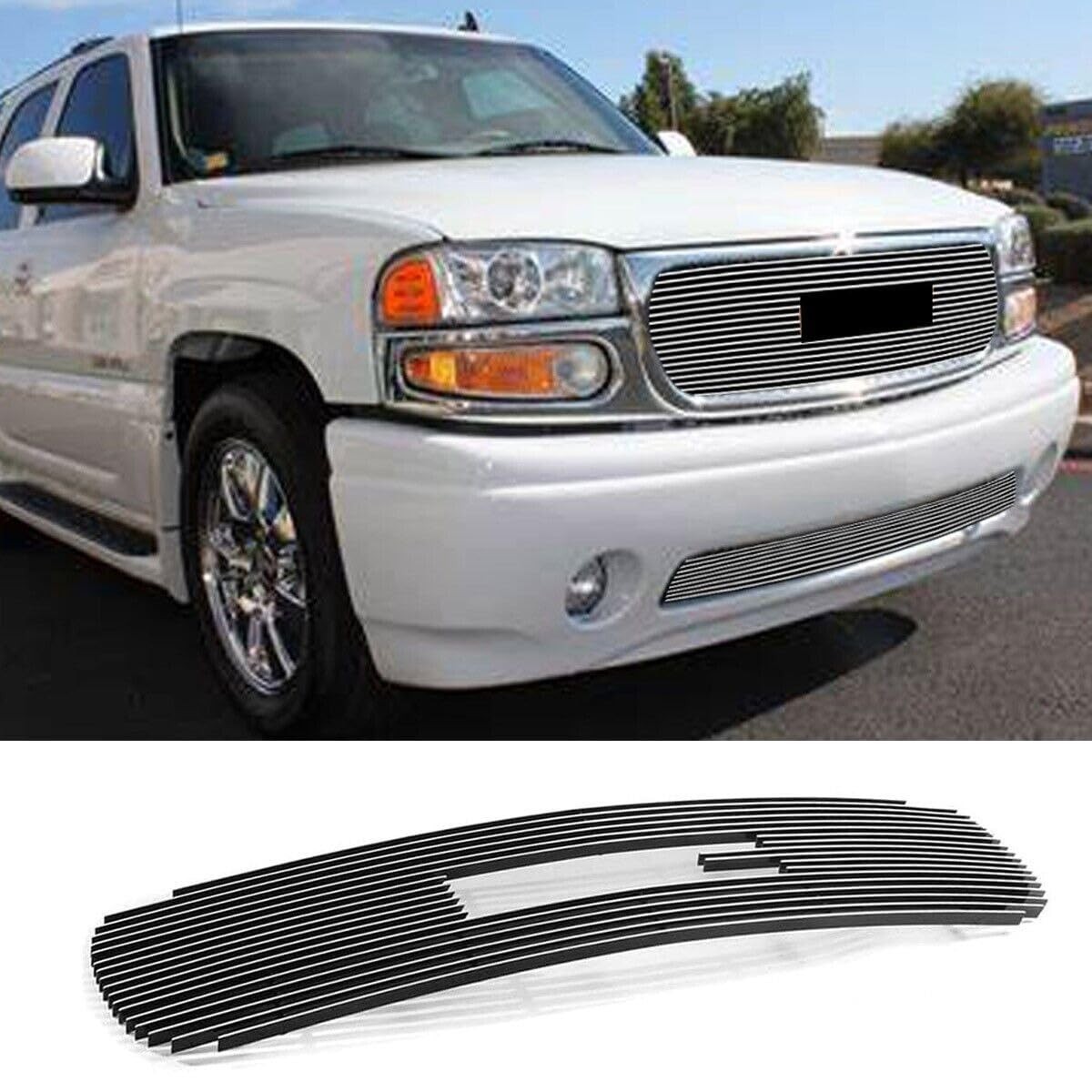 For GMC Sierra Yukon Main Upper Aluminum Horizontal Billet Grille Grill