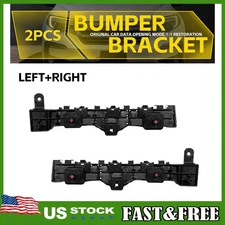 Front LH RH Bumper Support Bracket Set Black For 2019 2020 2021 2022 Honda Pilot