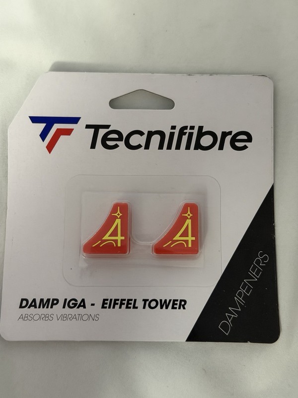 Tecnifibre 2026 Vibration Dampener Tennis Racquet 2 Dampers/Pack Eiffel Tower