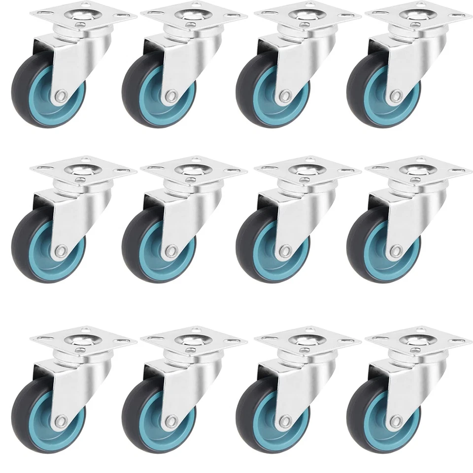 Schwenkrollen 50mm - 12 Stück mit 50kg Tragfähigkeit für vielseitige Nutzung - Bild 3 von 4