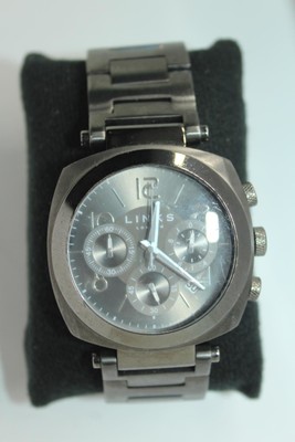 LINKS OF LONDON Herren Schwarz STS 43mm Brompton Chronograph Uhr L NEU UVP565