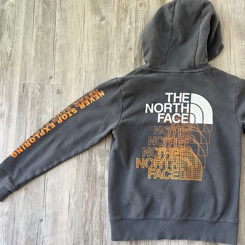 The North Face Fleece Pullover Hoodie Boys Medium Asphalt Gray
