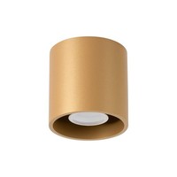 Deckenleuchte Gold Stahl GU10 Wohnzimmer Schlafzimmer Ø10 Cm Deckenlampe Flur