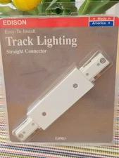 Edison Straight Connector for Use in Track Lighting E4903 - NEW