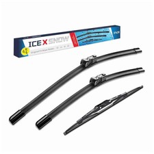 3 Wipers 24"/17"/13" Front Windshield Wiper Blades with Rear Wiper Replacemen...