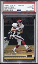 1999 STADIUM CLUB CHROME 1ST DAY ISSUE #2 ANDRE REED 80/100 PSA 10