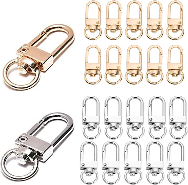 20 StüCk SchlüSselanhäNger Karabiner, Karabinerhaken Klein Schwenkverschluss, Sc-image