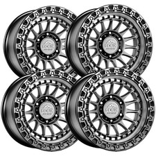 Set Of 4 Lock Off-road Mojave 17x9 8x170 1mm Gunmetal Wheels Rims 17 Inch