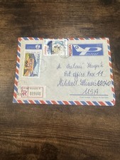 Poland Registered Airmail Cover 1988 Warsaw to USA LOT Polish Stamps