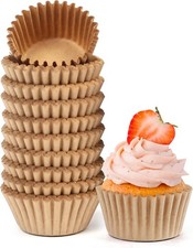 500Pcs Mini Cupcake Liners Natural Muffin Liners Baking Cups Greaseproof Paper
