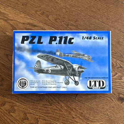 LTD Models PZL P.11c 1:48 Airplane Kit Unassembled w/ Decals