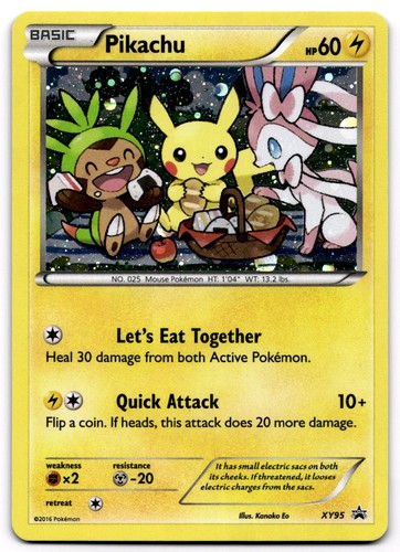 Pikachu XY95 XY Black Star Promo Cosmos Holo Pokemon Card - NM