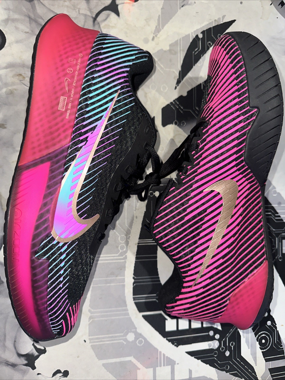 Nike Court Air Zoom Vapor 11 HC Mujer Tenis Zapatos FD6694-001 Talla: 10.5W