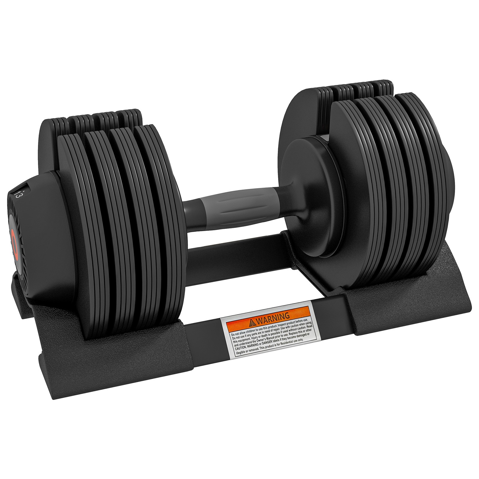 Kit Pesi Regolabili 7/13/18/24 kg con Porta Manubri e Impugnatura Antiscivolo, 3