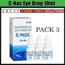 C Nac eye drops for cataracts human eye health and vision support 10ml 3 PACK