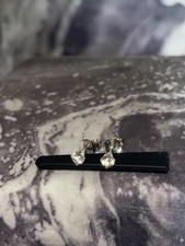 sterling silver 3mm white topaz earings