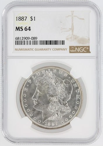 1887 Morgan Silver Dollar NGC MS64 S$1 Philadelphia Minted No Reserve