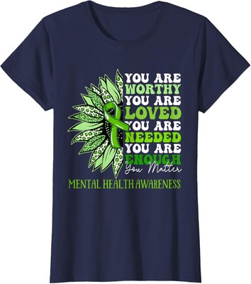 Sunflower Motivational Mental Health Awareness Ladies' Crewneck T-Shirt