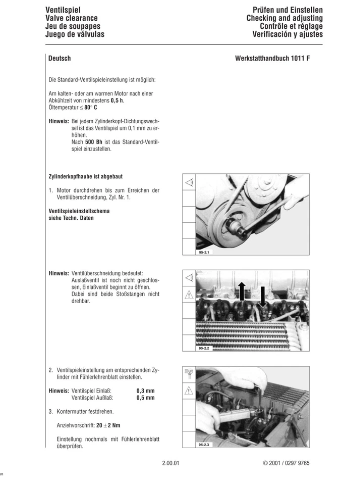 Manual de servicio de reparación de taller de camión tractor motor motor se adapta a DEUTZ 1011F Foto 3 de 4