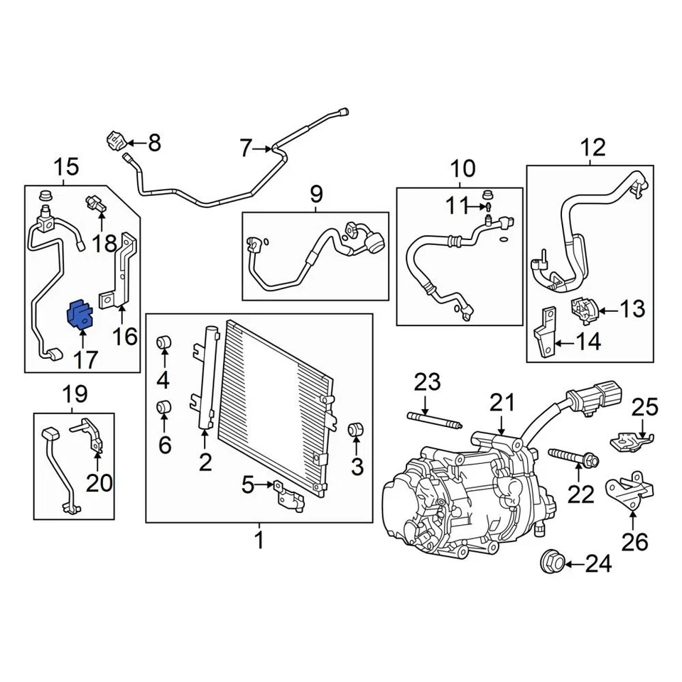 For Toyota Tundra 2022-2024 Toyota 8871802170 A/C Refrigerant Line Clamp - Изображение 4 из 4
