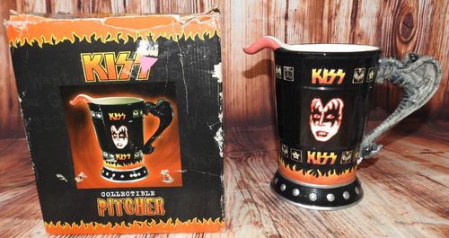 2001 Kiss Catalog Tongue Pitcher With Box Porcelain Band Spencers - Picture 1 of 24