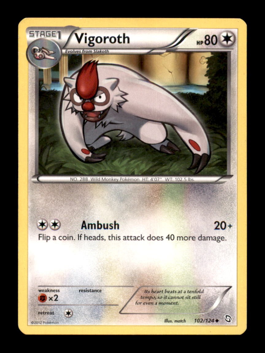 Vigoroth 102/124 Dragons Exalted Pokemon LP