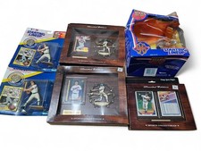 Vintage Baseball Memorabilia! Limited Edition Clocks, Framed Bball Card, Figures