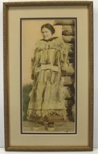 Circa 1930s  Photograph Aleut (Unangax̂) Woman , Signed "H.J. Christoffers"