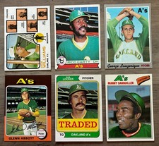 12 Card Lot All Oakland Athletics Baseball Cards EX or Better - Dick Williams