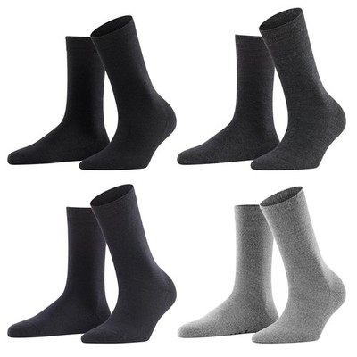 FALKE Women's Socks - Soft Merino SO, Short Socks, Plain