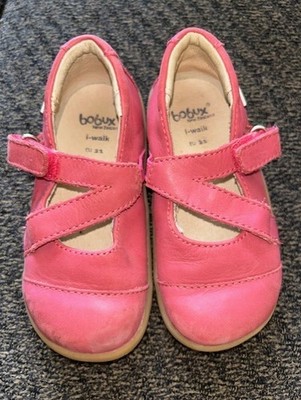 Bobux I-Walk Jiffy Pop Ballet Fuchsia Leather Shoes Size 5 USA - 21 UK    (70)