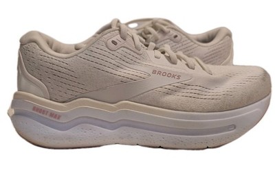 Brooks Ghost Max Women US 9 Wide D White Pink Running Shoes DNA Loft