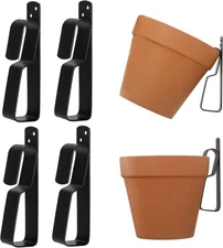 Terracotta Pot Hangers for 4-9in Clay Pots, Anti-Rust Iron Wall Plant Hangers