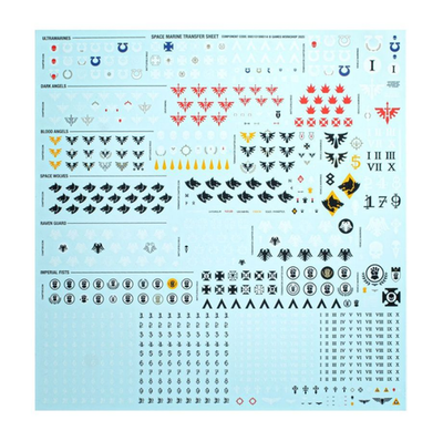 #ad Space Marine Transfer Sheet Decals Warhammer 40K $6.95