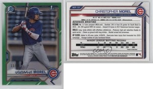 2021 Bowman Chrome Prospects Green Refractor /99 Christopher Morel #BCP-131