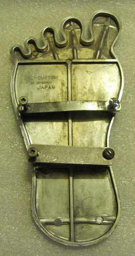 1970s CAL CUSTOM BIG FOOT GAS PEDAL CHROME METAL GENUINE FACTORY ORIGINAL OEM - Foto 5 di 11