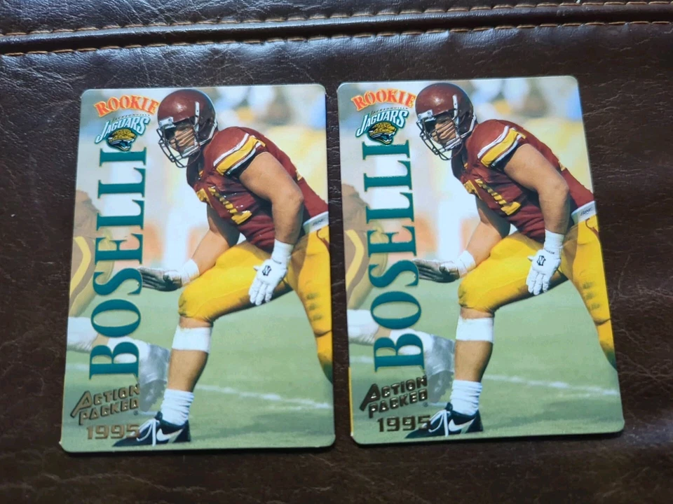 Two 1995 Action Packed #105 Tony Boselli RC Rookie NFL Jaguars - USC Trojans - Image 2 of 4