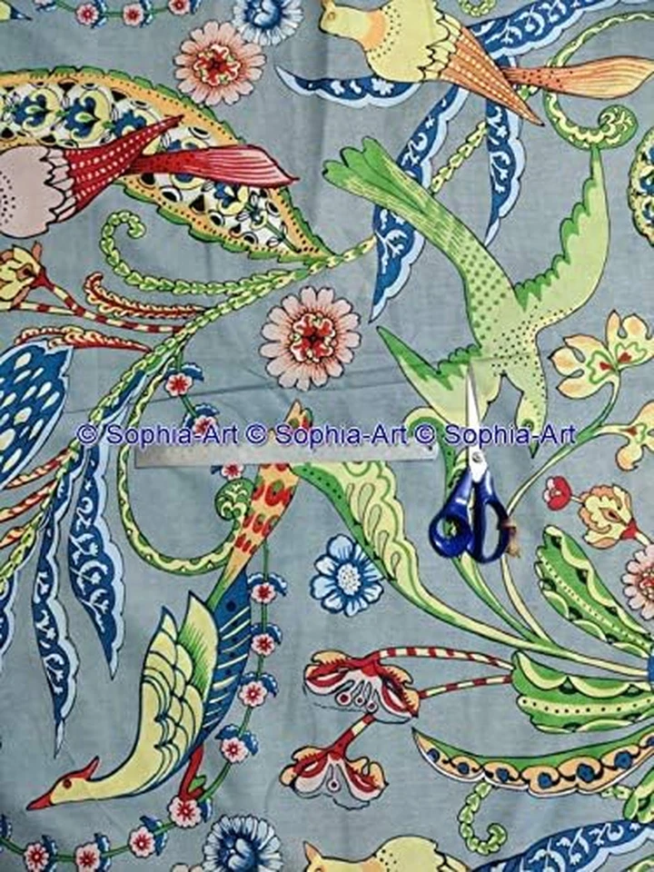 Berço indiano impresso à mão com estampa de pavão Jaipuri étnico Sanganer Kurti - Imagem 2 de 3