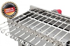 Edelstahl Schaschlikgrill Baikal ll - M mit Spießdreher für 11 Spieße, Mangal