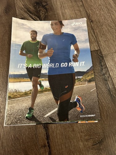 ASICS Sneakers Poster Print Ad Photo 8” x 11” Running Exercise + - 第 1/1 張圖片
