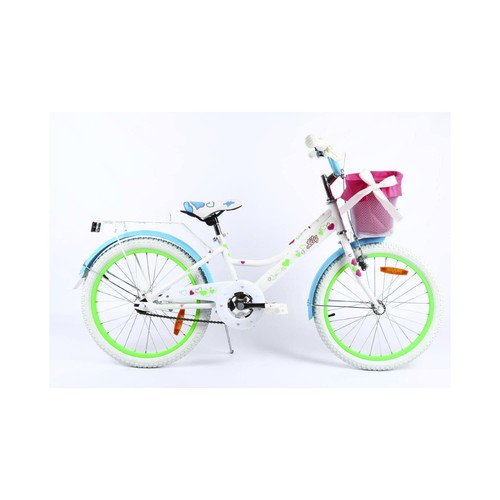 LILY 20" Kinderfahrrad Mädchenfahrrad Fahrrad für Mädchen Kinderrad WEISS-BLAU - Bild 2 von 5