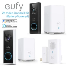 eufy Wireless Video Doorbell 2K Security Cam Night Vision Smart Phone Door Ring