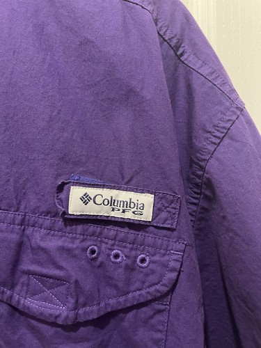 LSU Columbia PFG Men’s Large Vented Fishing Omni Shade Purple Shirt - Picture 3 of 8