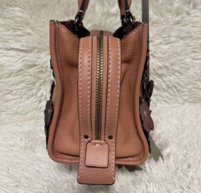 COACH Rogue 25 tea rose applique 58840 Rare Color EXCELLENT (No