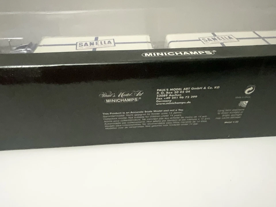 1/43 Bussing 8000 S13 Kofferzug "Sanella" truck & trailer LE 504 Minichamps - Image 3 of 4